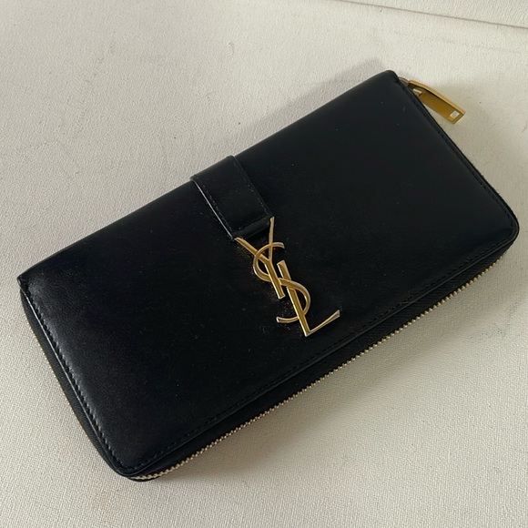 YSL Saint Laurent Paris Long Wallet Round Zipper - Picture 3 of 8